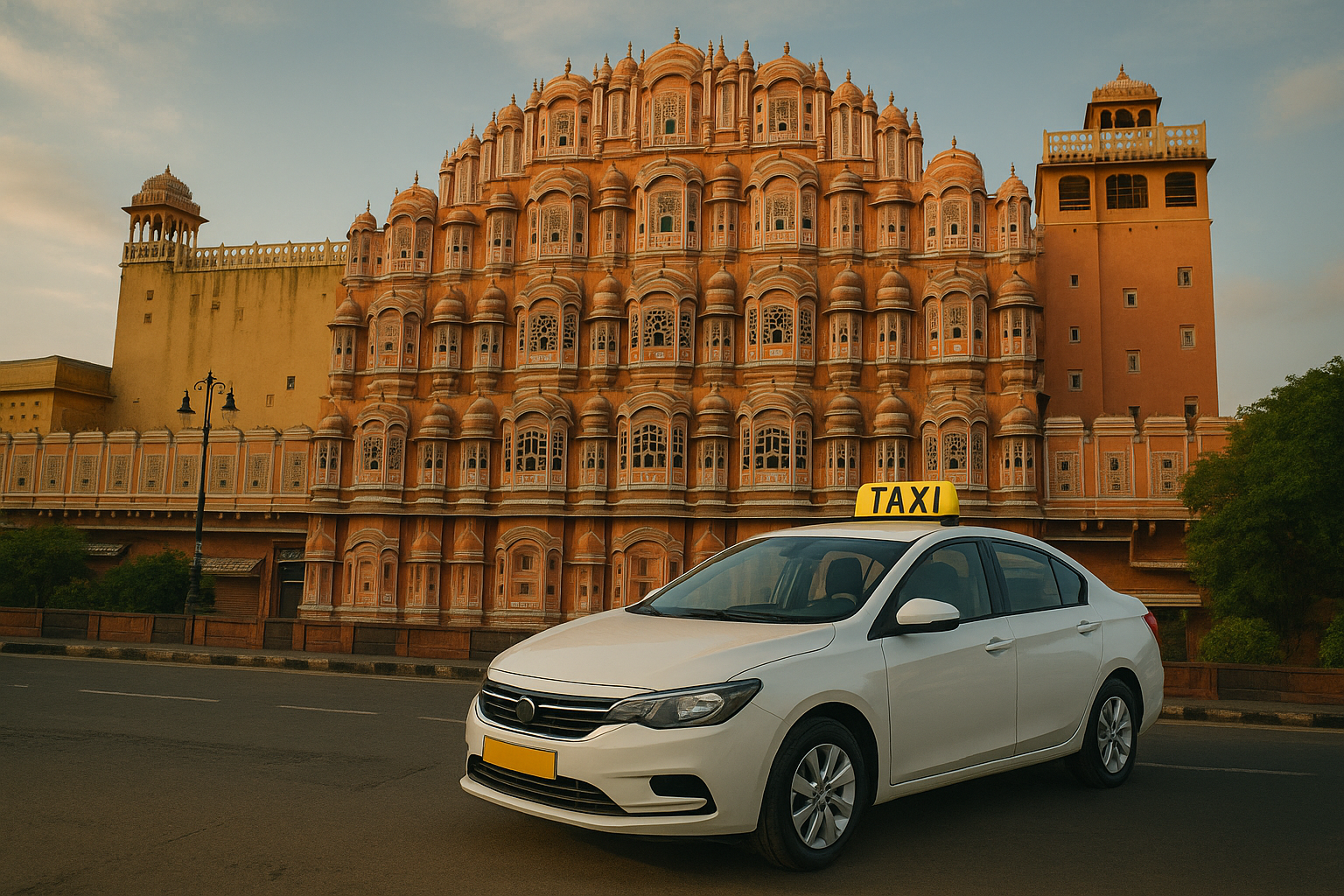 Delhi to Jaipur road trip with Hawa Mahal view